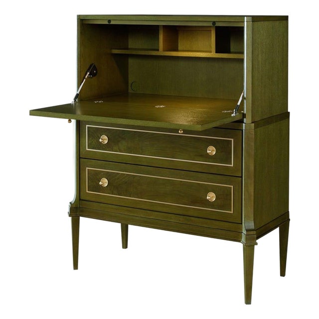 Olive Ash Burl Secretary Desk For Sale