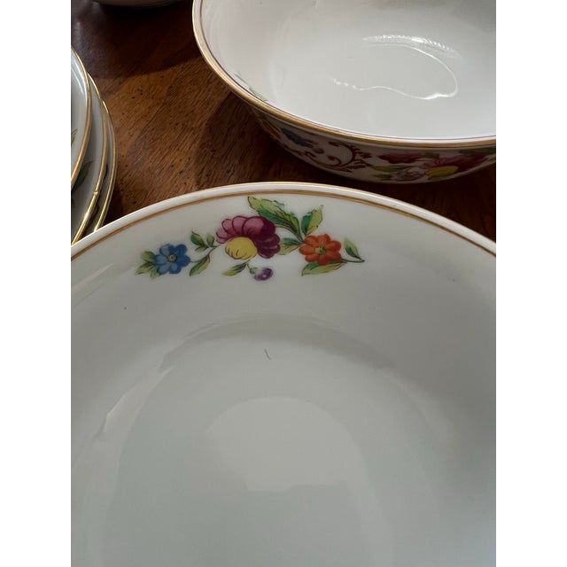 Ceramic 1970s Noritake Dresdena Floral Plates and Bowls- Set of 10 For Sale - Image 7 of 10