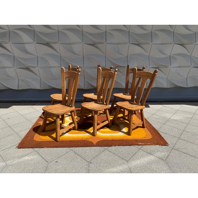 Brutalist Chair in Oak by De Puydt, 1960s For Sale - Image 12 of 12