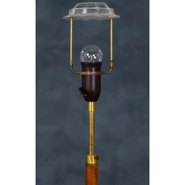 Mid-Century Danish Rosewood & Brass Floor Lamp, 1960s For Sale - Image 4 of 8