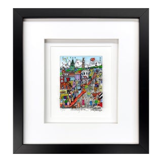 Charles Fazzino, Strolling P-Town, Hand Signed 3d Mixed Media, 13 X 12.25 In. Framed, 2008 For Sale