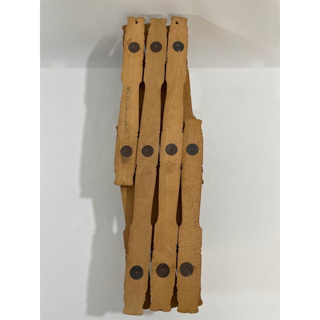 1950s Expandable Bulgarian Faux Bamboo Wooden Coat and Hat Rack For Sale - Image 16 of 18