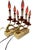 Metal 1930s Hollywood Regency Three Candle Bakelite & Brass Table Lamp - a Pair For Sale - Image 7 of 9