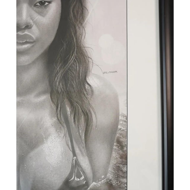 Contemporary Contemporary "La Gracieuse 4 Women Water" Hyperrealistic Graphite Portrait Drawing by Jean Emmanuel Bassef, Framed For Sale - Image 3 of 3