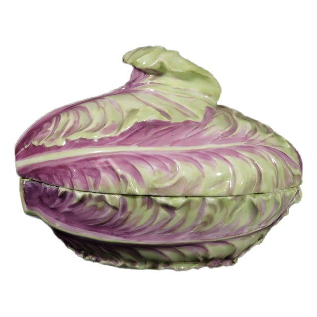 Meissen Porcelain Trompe l'Oeil Red Cabbage Box and Cover, Marcolini Period For Sale