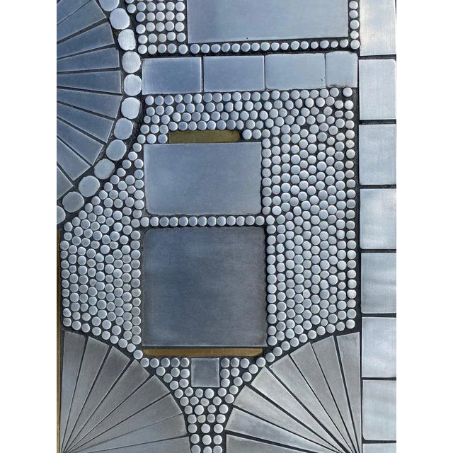 Gray 1960s Mosaic Aluminum Wall Sculpture by Raf Verjans For Sale - Image 8 of 13