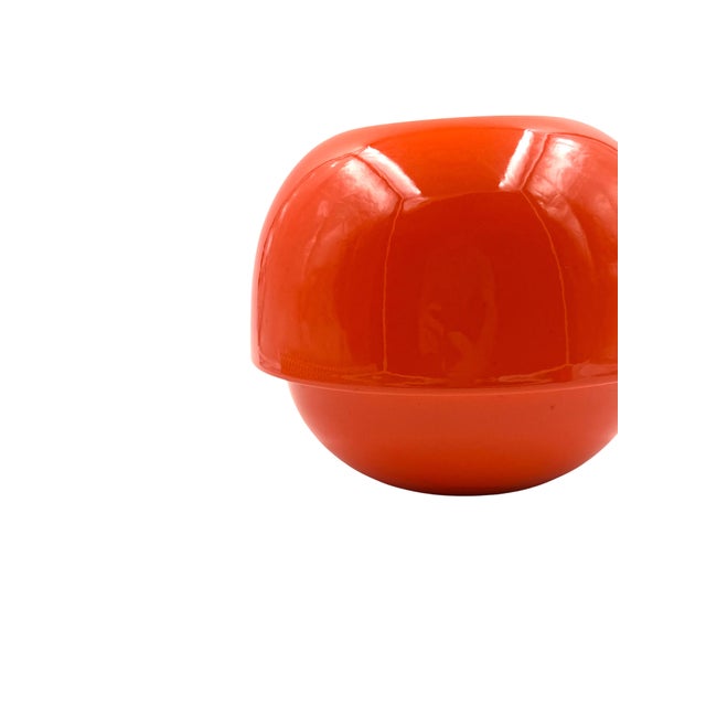 Space Age Orange Ceramic Vase, Sicart Italy Circa 1970 For Sale - Image 13 of 14