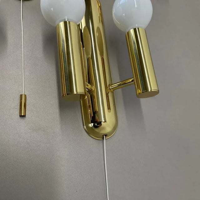Space Age Brass Wall Lights from Sölken Lights, Germany, 1980s, Set of 2 For Sale - Image 12 of 18
