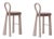 Mary III Bar Chairs in Wood by Ottiu, Set of 2 For Sale