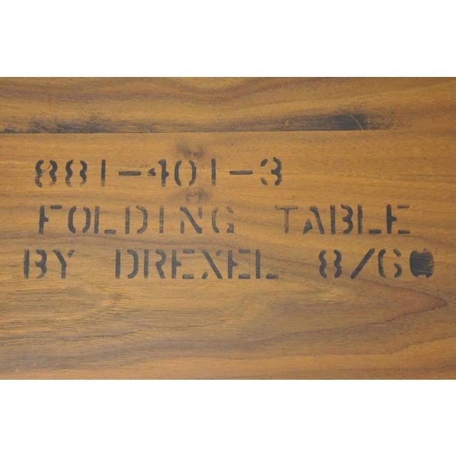 Mid 20th Century Stewart MacDougall Kipp Stewart Drexel Walnut Folding Campaign Table (B) For Sale - Image 9 of 12