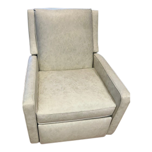 Norwalk Stephanie Swivel Reclining Chair in Light Gray Leather