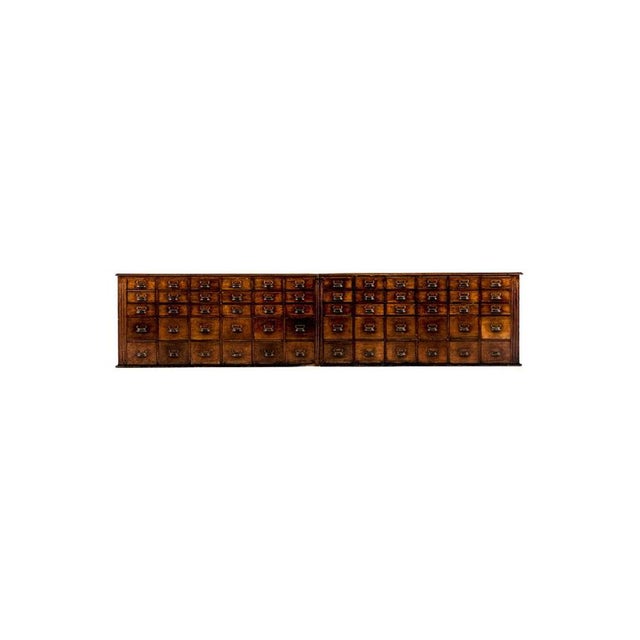 Large Mahogany Apothecary Drawers, Set of 2 For Sale - Image 16 of 16