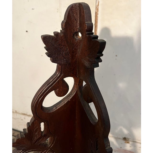 Wood Early 20th Century Victorian Carved Walnut Shelf For Sale - Image 7 of 11