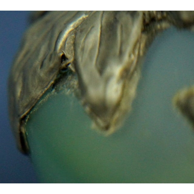 Antique Acid-Etched Opaque Green Glass Vase from Loetz, Austria, 1890s For Sale - Image 15 of 18