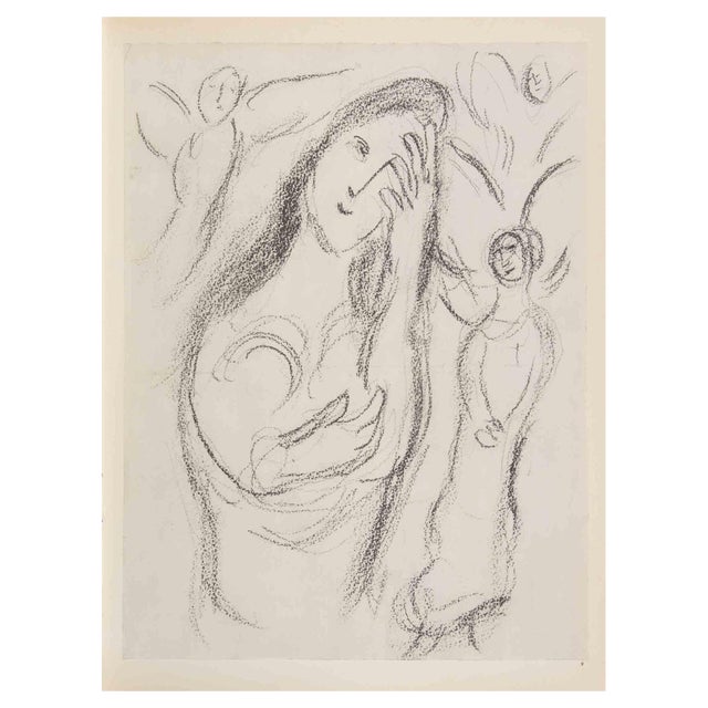Marc Chagall, Sarah and the Angels, Héliogravure, 1960 For Sale