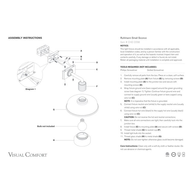 Chapman & Myers for Visual Comfort Signature Ruhlmann Small Sconce in Bronze with White Glass For Sale In Houston - Image 6 of 6