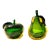"Rare and Beautiful Color" Murano Mid Century 1950's Art Glass Apple and Pear Bookends For Sale