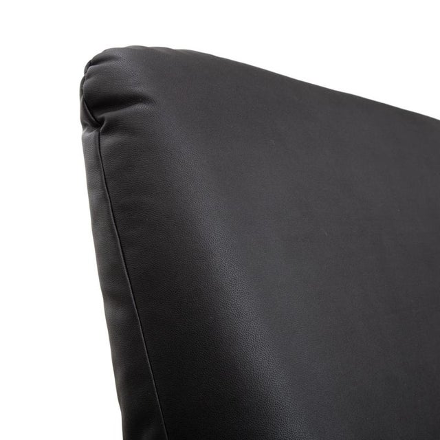 Animal Skin Gavin 117 Leather Two-Seater Rossini Sofa in Black Anthracite with Manual Function from Koinor For Sale - Image 7 of 13