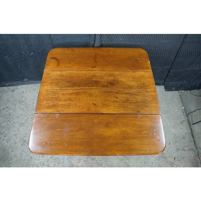 Wood Antique Early 19th Century American Walnut Drop Leaf Console Dining Table For Sale - Image 7 of 18