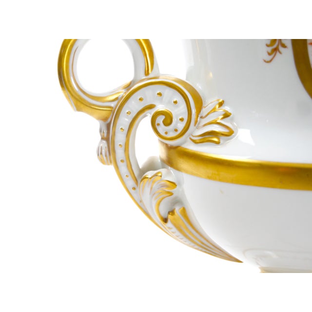 Antique Large Old Paris French Decorative Covered Centerpiece Urn For Sale - Image 11 of 12