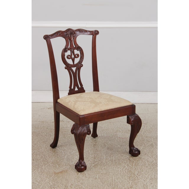 Set of 8 Baker Chippendale Mahogany Dining Room Chairs For Sale - Image 12 of 18