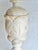 Vintage Italian Carved Alabaster Table Lamp With Linen Shade For Sale - Image 4 of 10
