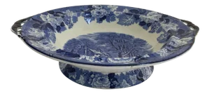 1930s Enoch Wood and Son English Scenery Serving Dish