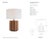 Kelly Wearstler by Visual Comfort Signature Scioto Medium Table Lamp in Terracotta Stained Concrete with Linen Shade...