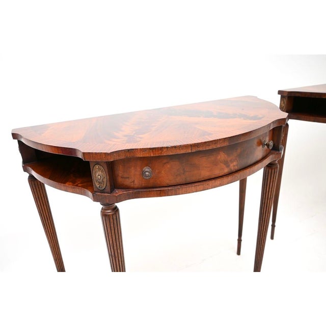 Regency Style Console Tables, 1950, Set of 2 For Sale - Image 9 of 11