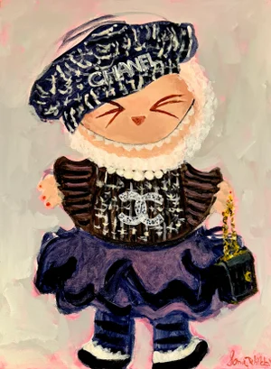 CoCo LaBuBu, This Adorable Painting Will Bring Smiles to Your Face and Everyone Who Looks at It!, Original Painting Sandy Welch