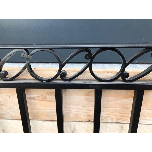 Antique French Balcony Fence with Ornament For Sale - Image 4 of 6