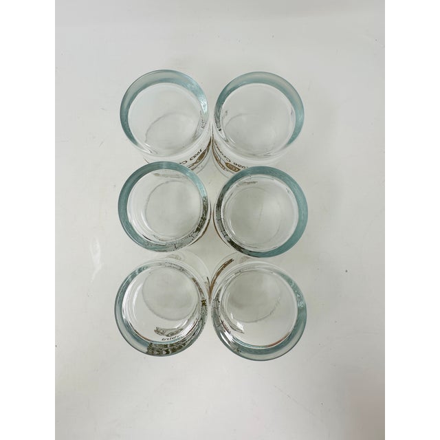 1960s Mid-Century Dusseau Collection 22k Gold Classic Car Rocks Glasses - Set of 6 For Sale - Image 13 of 13