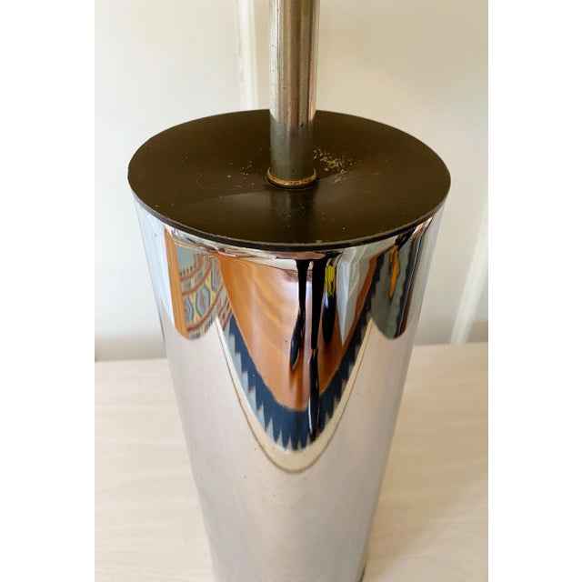 1970s Robert Sonneman for George Kovacs Chrome Cylinder Lamp For Sale In New York - Image 6 of 9
