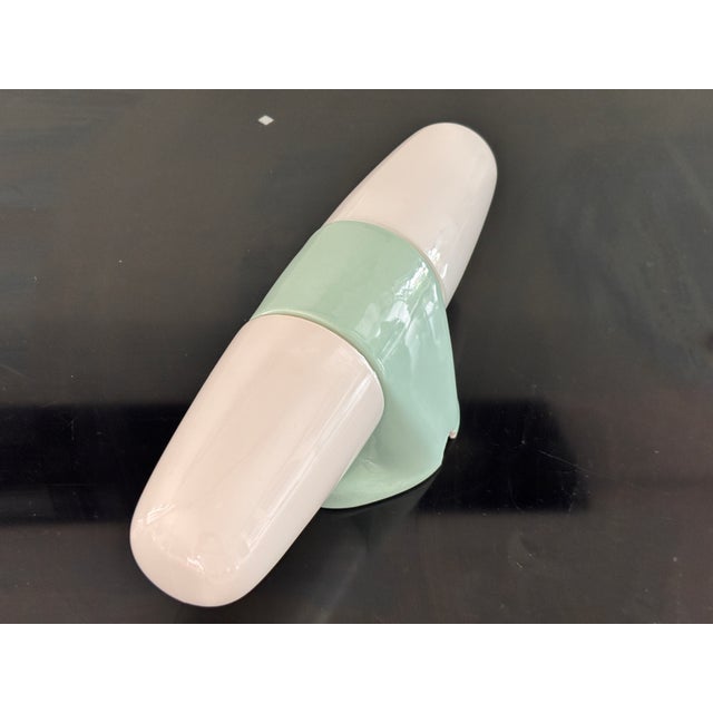 1950s Light Blue Ceramic Model 6068 Sconce by Wilhelm Wagenfeld for Lindner, 1958 For Sale - Image 5 of 10