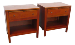 Stanley Large Nightstands End Bedside Tables With Pullouts Tray a Pair 5914