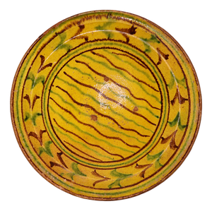 Vintage Handmade Clay Bowl or Plate, 1930s