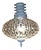 Mid-Century Modern Danish Opalescent Hobnail Glass and Brass Pendant Light For Sale