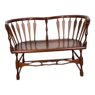 Mid 20th Century Double Curved Back Bench For Sale