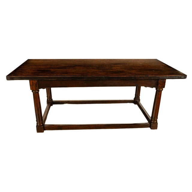 Antique 17th Century Charles I Jacobean 80" Long Oak Refectory Dining Table 1630 For Sale - Image 14 of 18