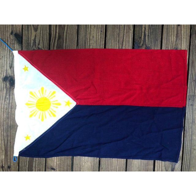 Vintage Cotton Nautical Flag of the Philippines Chairish