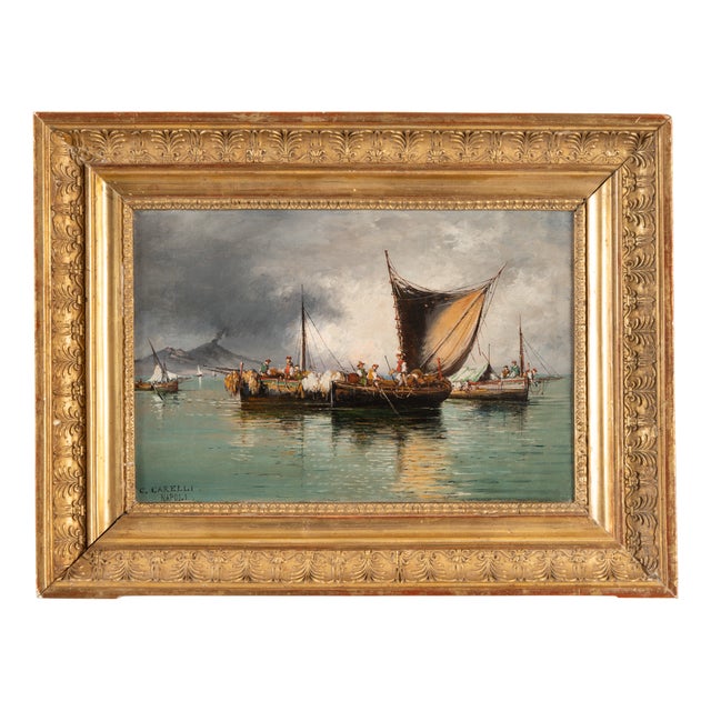 Consalvo Carelli, Naples, 1800s, Oil on Canvas For Sale