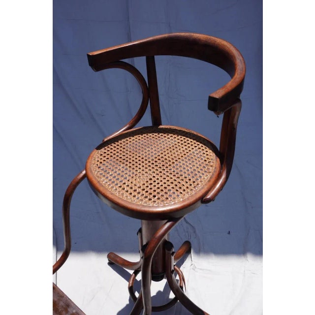 Wood Attributed Thonet Children’s Hairdresser Swivel Chair – Austria, 1920s For Sale - Image 7 of 8