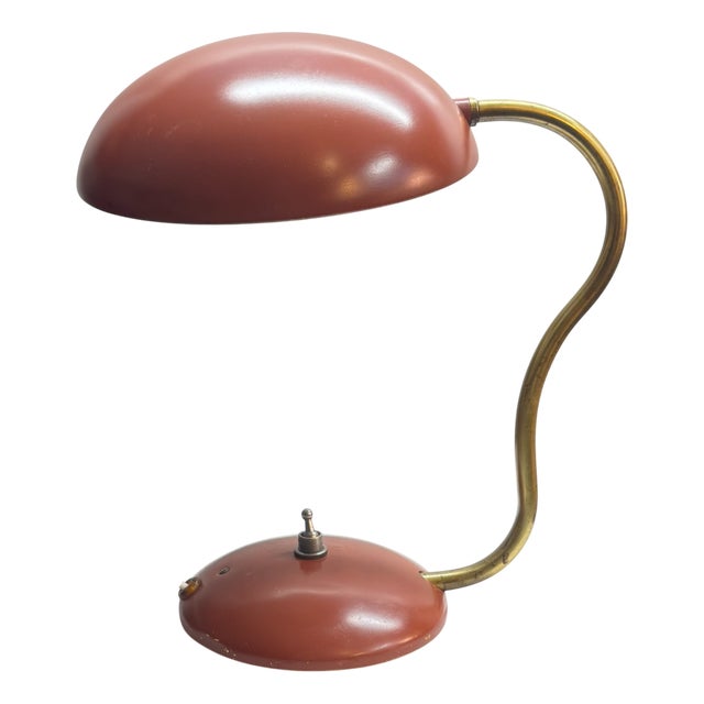 Scandinavian Modern Table Lamp E1325 in Brass and Steel from Asea, Sweden, 1950s For Sale