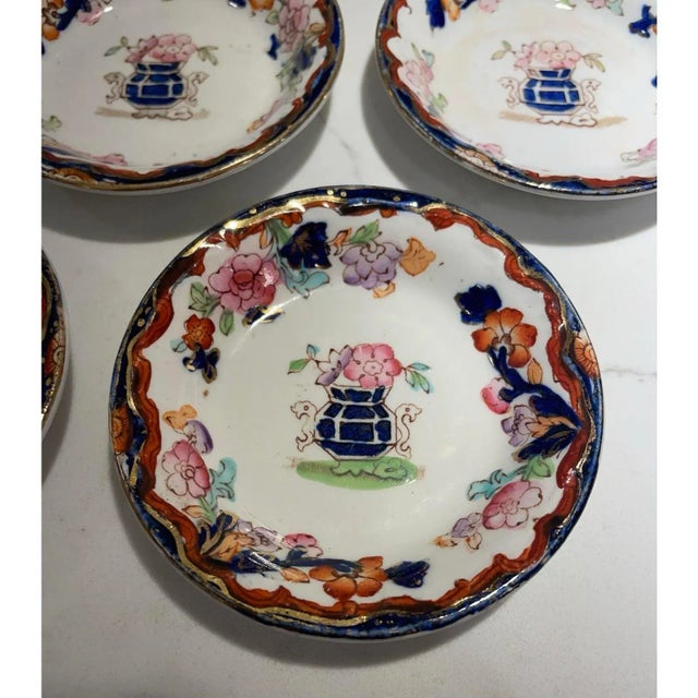 Late 19th Century Late 19th Century Antique Simlay Ridgway England Dessert/Decorative Plates -Set of 5 For Sale - Image 5 of 9