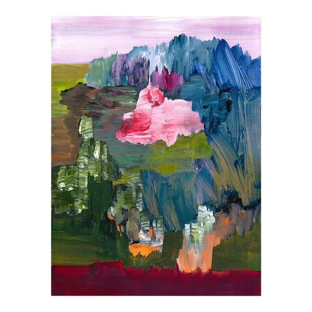 Contemporary Abstract Acrylic on Hahnemühle Paper Painting "P19.2024" by Antony Densham For Sale