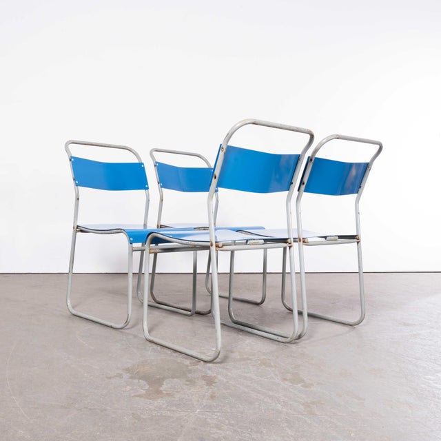 Tubular Metal Outdoor Dining Chairs from Pel Cox, 1950s, Set of 6 For Sale - Image 10 of 18