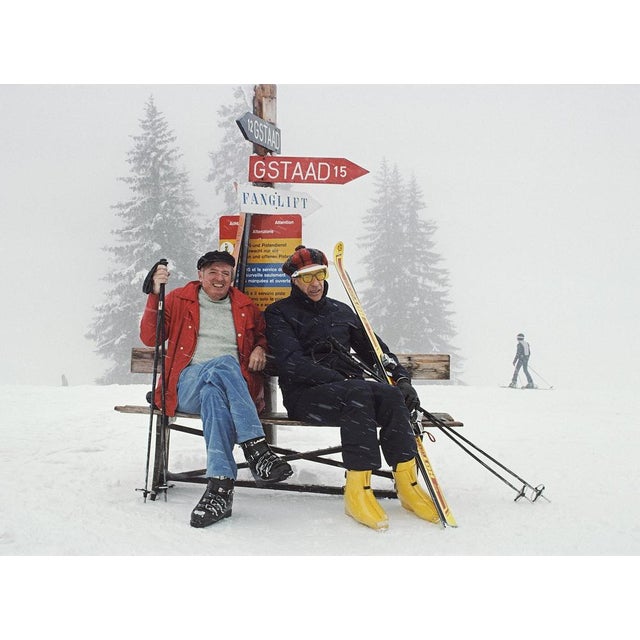 Mid-Century Modern Slim Aarons, Skiing Holiday, Limited Edition Estate Stamped Photographic Print, 1980s For Sale - Image 3 of 3