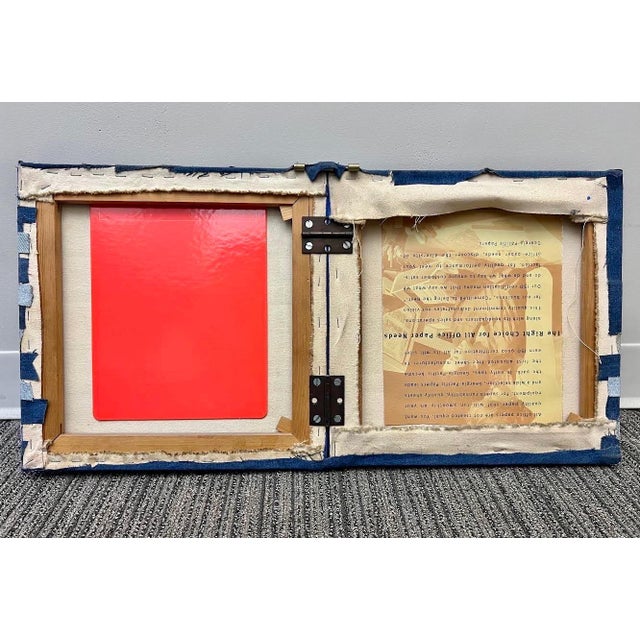 Jean Jacques de la Verriere, Vintage 1970s Pop Art Americana Patriotic American Flag Denim Jeans Hand Sewn For Sale - Image 4 of 4