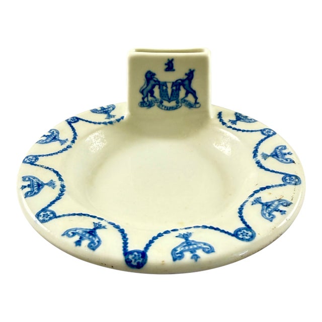 1920s Syracuse China Adam Pattern Match Holder Ash Tray For Sale