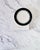 Ceramic Set of 8 Minimalist "Variation 5 Dé" Dinner Plates by Ann Demeulemeester for Serax, in White Glazed Porcelain With Organic Black Border For Sale - Image 7 of 10